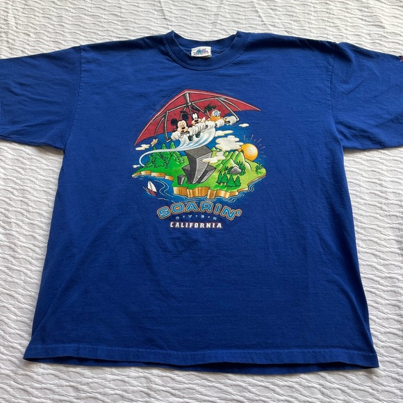 Vintage Disneyland Blue Soarin' Over California T-Shirt - Picture 1 of 6